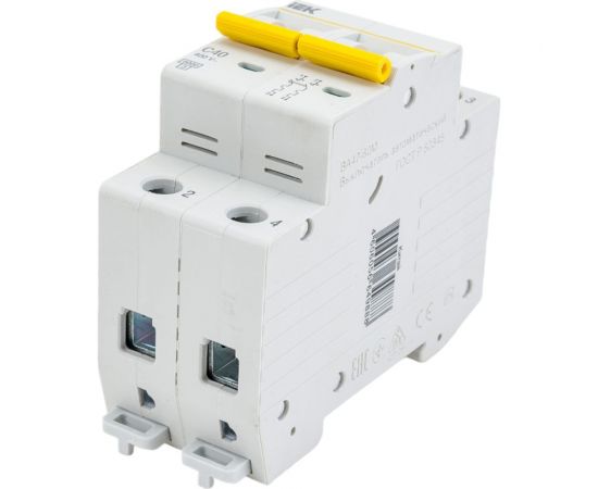 Автоматический выключатель IEK ВА47-60M 2Р 40А 6кА С MVA31-2-040-C – изображение 3