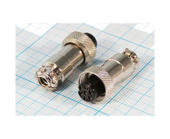 Разъем MIC12 7P гнездо Pro Legend металл на кабель, PL2219 – изображение 2