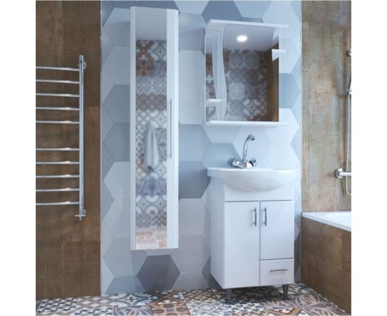 Навесной шкаф Mixline Классик-55 левый, без подсветки, ПВХ 525512 – изображение 4