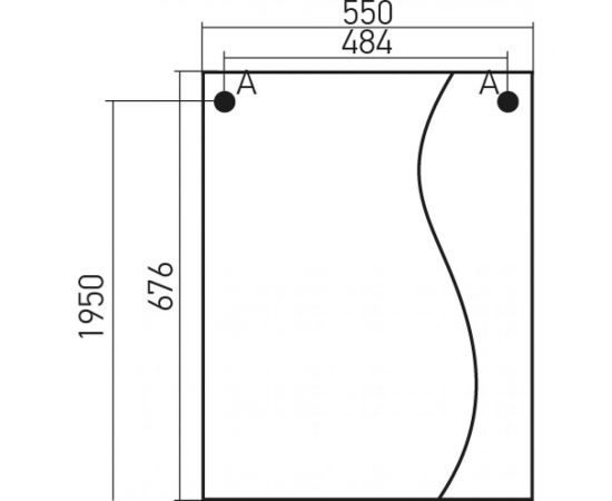Навесной шкаф Mixline Классик-55 левый, без подсветки, ПВХ 525512 – изображение 2