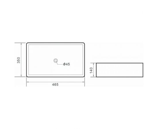 Накладная раковина Orange белая глянцевая, санфарфор B02-460W – изображение 4