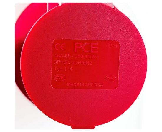 Настенная розетка PCE 16А 400V 3P+E IP44 114-6 – изображение 4
