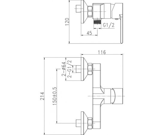 Смеситель для душа Cersanit BRASKO однорычажный 63022 – изображение 7
