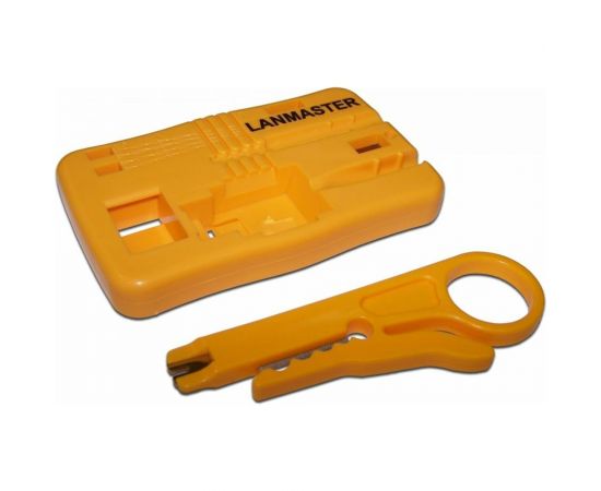 Монтажная площадка для кейстоунов LANMASTER с инструментом для разделки кабеля LAN-OK-FIX 