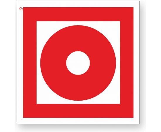 Знак ""Кнопка включения установок систем пожарной автоматики"" Стандарт Знак F10, 100x100 мм, 00-00024045 