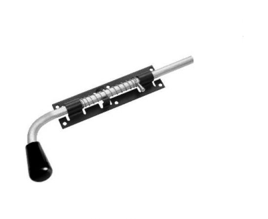 Засов с пружиной Домарт ЗСП-300 мод.2, черный 170931 