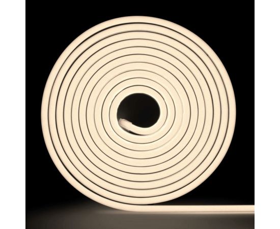 Неоновая светодиодная лента MAKSILED 5м, 6x12мм, 24В, 9Вт/м, 120 LED/m, IP33 (ПВХ), теплый белый, ML-NF-24V-0612-WW 