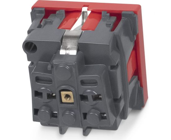 Электрическая розетка Cabeus Mosaic 45x45, нем. ст., 2K+3, 16A, красная (в сборе) ME45-RD – изображение 4