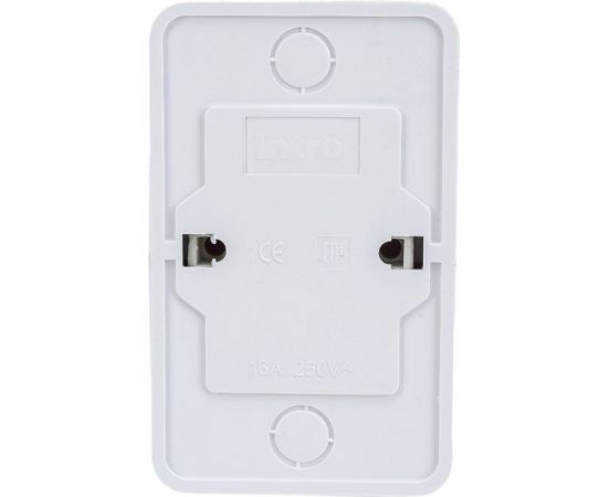 Розетка Intro Quadro двойная без заземления 2x2P, 16А-250В, IP20, открытая установка, Quadro, белый, Б0053792 – изображение 3