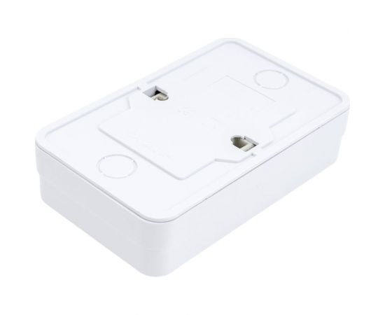 Розетка Intro Quadro двойная без заземления 2x2P, 16А-250В, IP20, открытая установка, Quadro, белый, Б0053792 – изображение 2