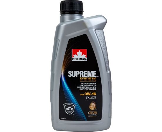 Моторное масло PETRO-CANADA SUPREME SYNTHETIC 0W-16 1л MOSYN16C12 