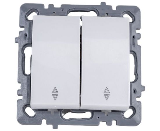 2-клавишный механизм выключателя Nilson СУ проходной, moda-advantage белый, 20112409 