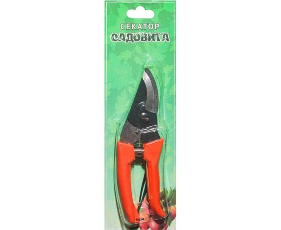 Секатор САДОВИТА 170 мм, с пластиковыми ручками, красный 00075907 