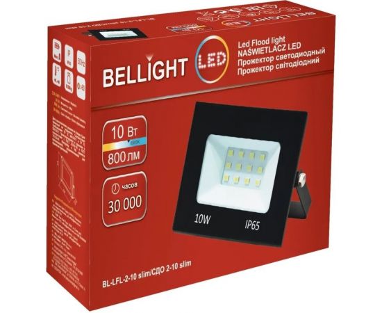 Светодиодный прожектор BELLIGHT BL-LFL-2-10-12/24/36 slim/СДО, 4500К, 800 Lm, IP65 71712110 – изображение 2