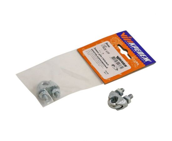 Зажим для стальных канатов vipкрепеж оцинкованный, 8 мм, 1 шт. 17808 VIP – изображение 6