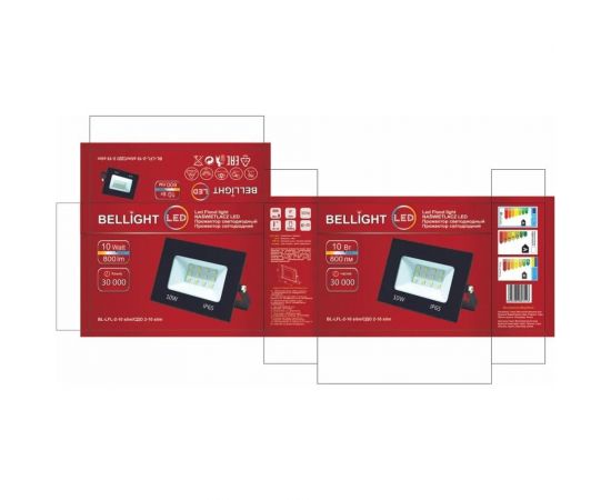 Светодиодный прожектор BELLIGHT BL-LFL-2-10-12/24/36 slim/СДО, 4500К, 800 Lm, IP65 71712110 – изображение 3