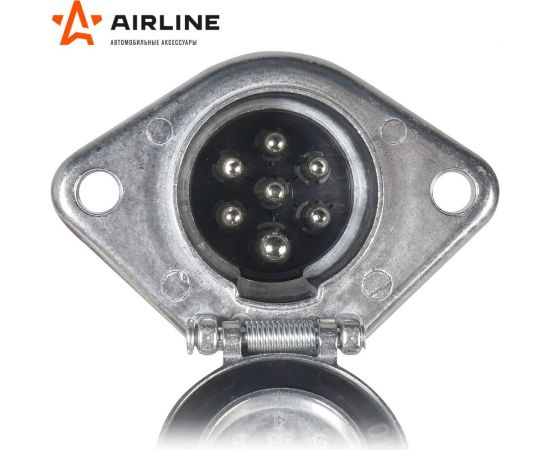 Розетка прицепа/тягача Airline 24 В, тип-N, 7 контактов, металл ATE-32 – изображение 2