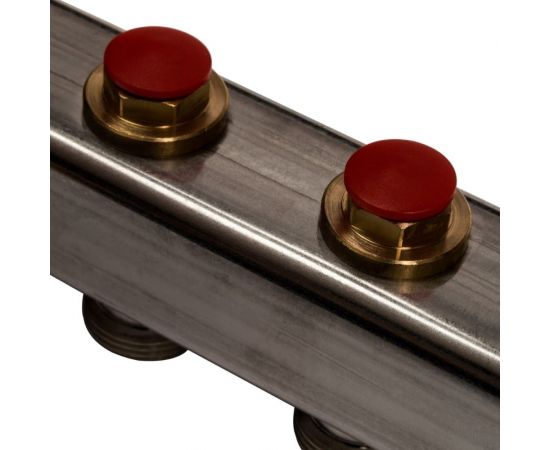 Коллектор из нержавеющей стали без расходомеров, с клапаном выпуска воздуха и сливом STOUT 2 выхода SMS-0932-000002 – изображение 3