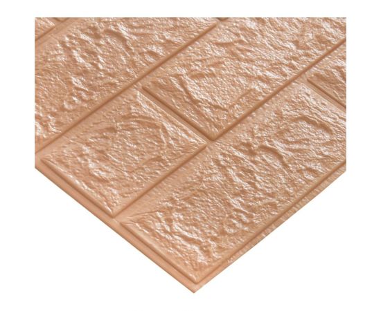 3D панель мягкая самоклеящаяся LAKO Классический кирпич (кофе; 70х77 см) LKD-01-04-13 – изображение 4