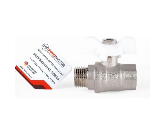 Шаровой кран PROFACTOR PF STANDARD в/н бабочка 1/2 дюйма PF FBV 303 – изображение 5