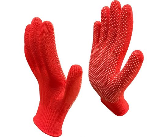 Рабочие нейлоновые перчатки Master-Pro МИКРОТАЧ красные, 1 пара 2513-NPVC-RED-S 
