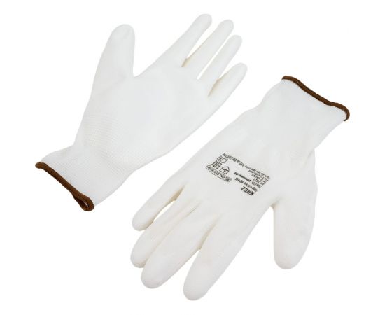 Нейлоновые перчатки с полиуретановым покрытием S.GLOVES KREZ белые, 08 размер 31613-08 