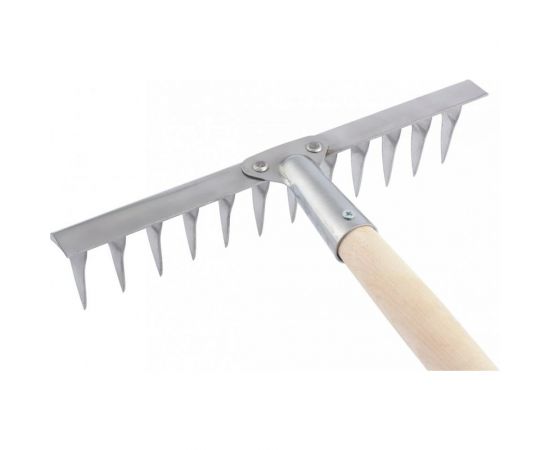 Сварные грабли РемоКолор с витым зубом, 14-зубые, нержавейка, с черенком 1200 мм, 1 сорт 66-1-001 
