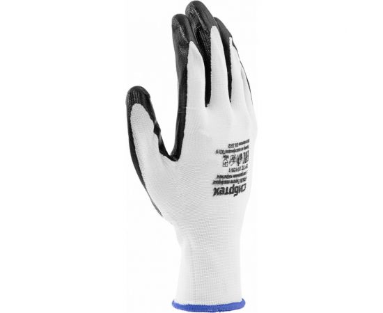 Полиэфирные перчатки СИБРТЕХ с черным нитрильным покрытием, размер 9, 13 класс вязки 678635 – изображение 5