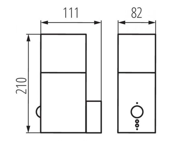 Фасадный светильник с датчиком KANLUX VADRA 21L-UP SE 29011 – изображение 2