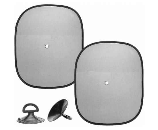 Солнцезащитная шторка Nova Bright на присосках для боковых стекол, черная, 44x36см, 2 шт. 05268 – изображение 4