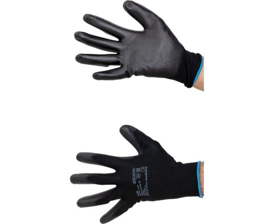 Нейлоновые перчатки с полиуретановым покрытием S.GLOVES TAXO черные, 10 размер 31614-10 – изображение 3