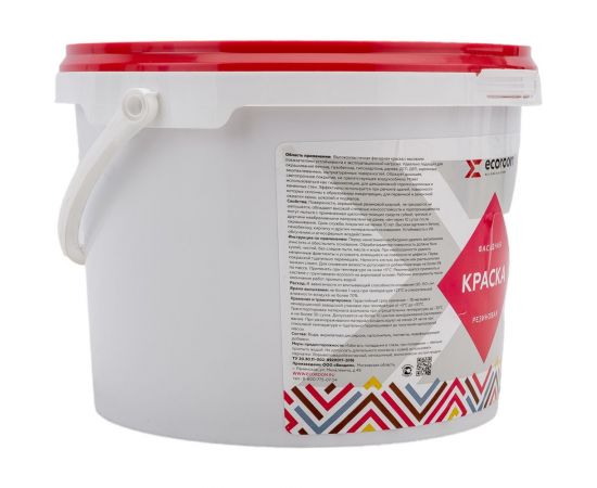 Фасадная резиновая краска ECOROOM RAL 3011 коричнево-красный, 2.4 кг Е-Кр -3582/3011 – изображение 2