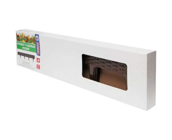 Садовый бордюр ПРОТЭКТ Ротанг высота 9 см, длина 4.8 м, коричневый БР-4,8 К – изображение 2