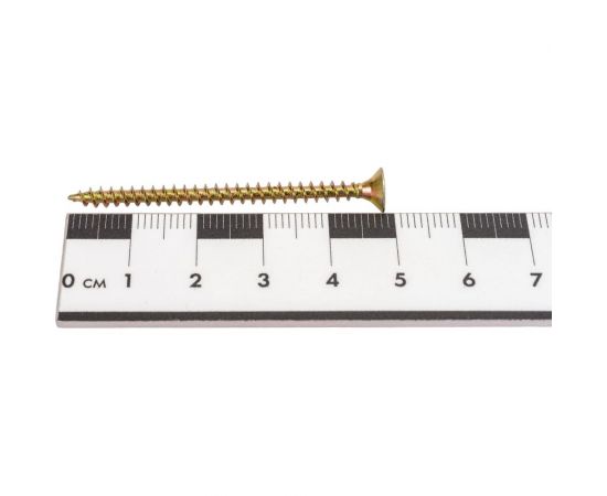 Универсальный саморез Daxmer PZ 3,5x50 острый желтый цинк 500 шт. 316319 – изображение 4