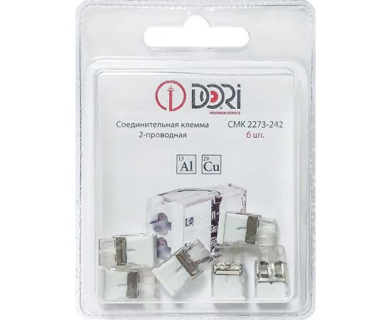 2-проводная соединительная клемма DORI СМК 2273-242 с пастой (6 шт.) 46349 
