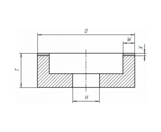 Круг заточной алмазный 6А2 125x10x4х24x32 мм, АС4, 125/100, В2-01 Алмазный инструмент CT00208030 – изображение 2