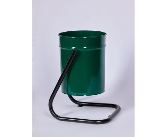 Урна уличная металлическая ПРОФМЕТСТИЛЬ зеленая, с креплением в асфальт 629 – изображение 2