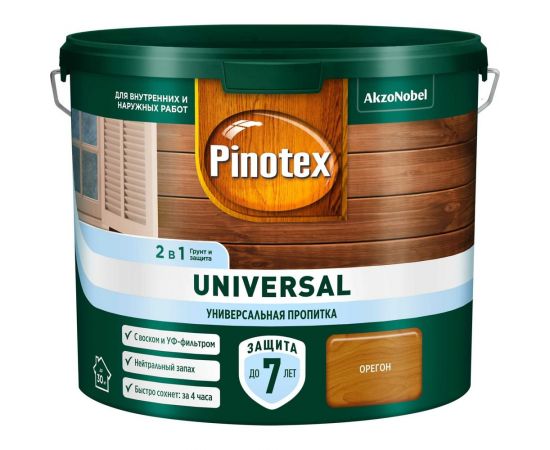 Пропитка 2 в 1 Pinotex UNIVERSAL орегон, 2,5 л 5620688 – изображение 2