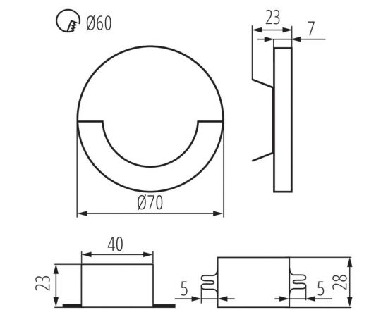 Подсветка ступеней лестницы KANLUX SOLA LED AC-WW 23804 – изображение 2