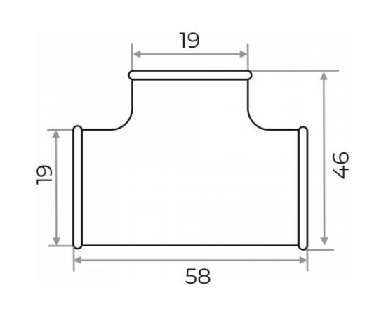 Тройник Сантис 90 1" вр чугун 000748 – изображение 2