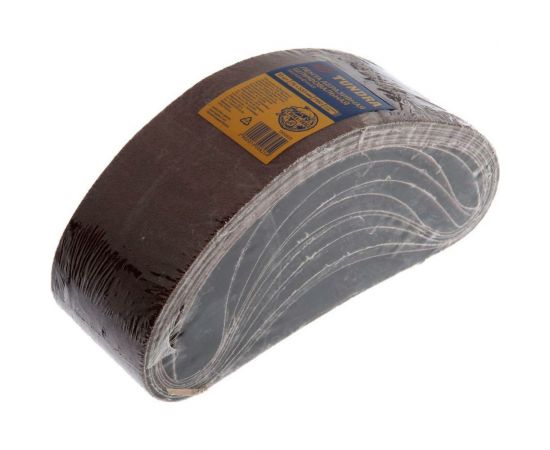 Лента абразивная бесконечная на тканевой основе (10 шт; 75х533 мм; Р80) ТУНДРА 1300825 – изображение 4