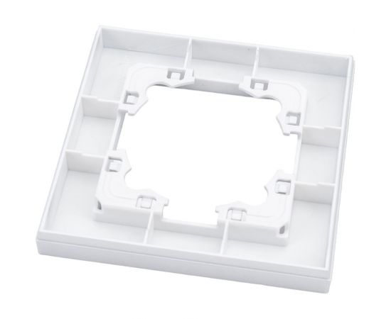 Одноместная горизонтальная рамка UNIVersal серия афина серебро еврослот A0053-S – изображение 3