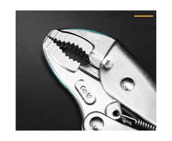 Зажимные клещи DELI dl109107z с изогнутыми губками, 180мм, рабочий ход 50мм 110708 – изображение 6