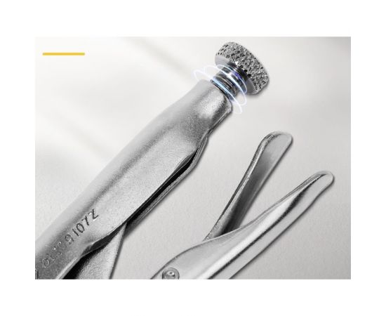 Зажимные клещи DELI dl109107z с изогнутыми губками, 180мм, рабочий ход 50мм 110708 – изображение 3