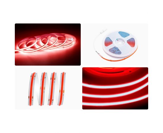 Светодиодная лента Apeyron 24В, 11Вт/м, COB, 352д/м, IP20, подложка 10мм, 5м, крас. 00-355 – изображение 6