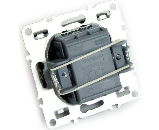 2-клавишный выключатель STEKKER с индикатором (механизм), серия Эрна, PSW10-9 49147 – изображение 8