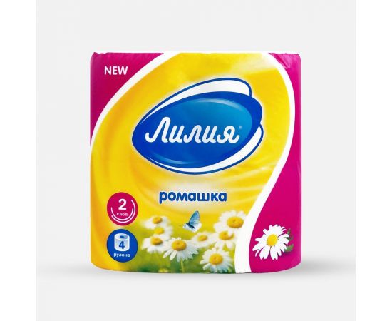 Туалетная бумага Лилия Ромашка 2слоя 4рулона 5628 