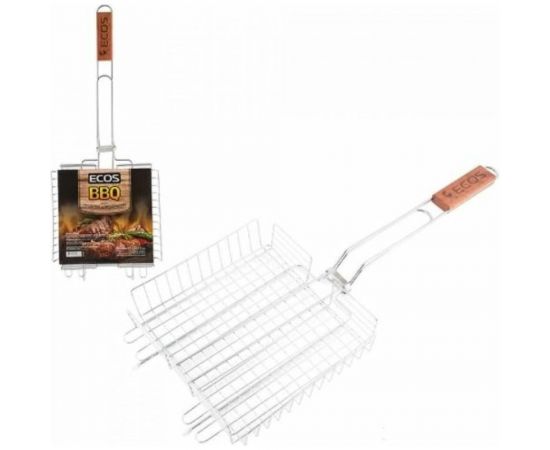 Глубокая решетка для барбекю Ecos 22001D со стопами, хром, 22x22x5 см 999630 