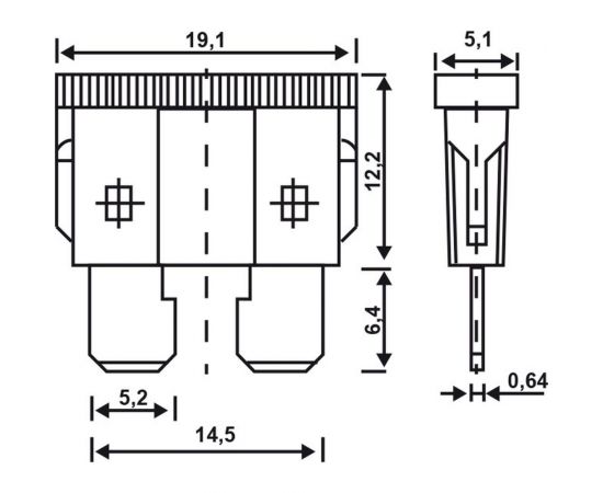 Флажковый предохранитель Alca 4 А, 5 шт. в блистере 690040 – изображение 2