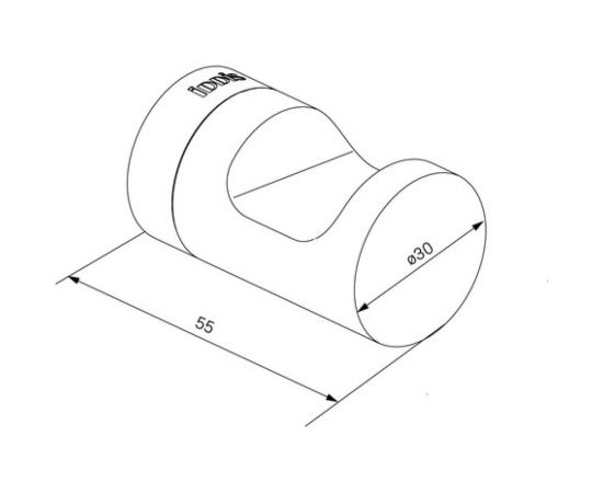 Одинарный крючок IDDIS NOA сплав металлов, черный матовый NOABL10i41 – изображение 3
